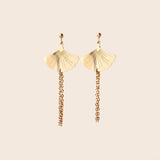 Boucles d'oreilles Ginkgo Gravées