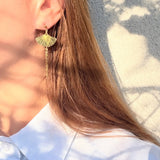 Boucles d'oreilles Ginkgo Gravées