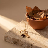Collier Aubépine en œil de taureau porté - Verika Bijoux